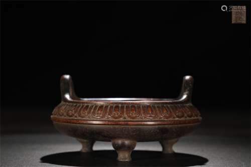 A Chinese Bronze Incense Burner