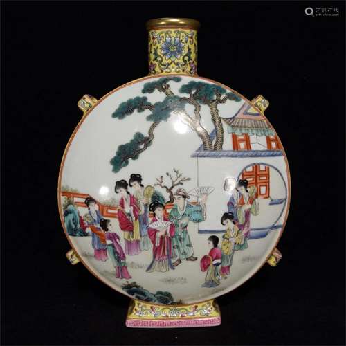 A Chinese Famille-Rose Porcelain Vase