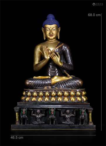 A Chinese Gilt Bronze Figure of Buddha