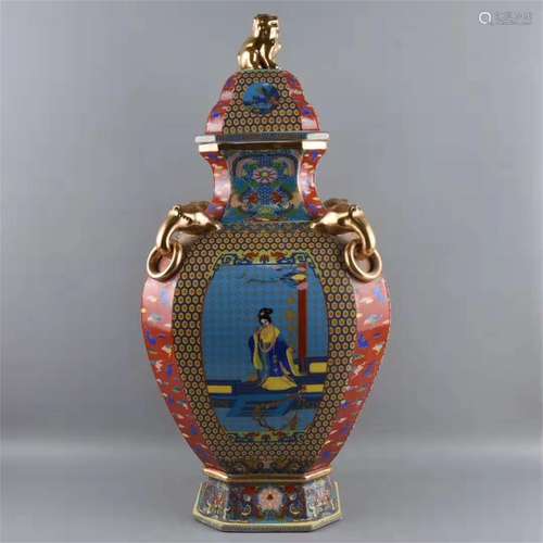 A Chinese Enamel Glazed Porcelain Vase