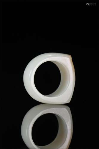 A Chinese Carved Jade Ring