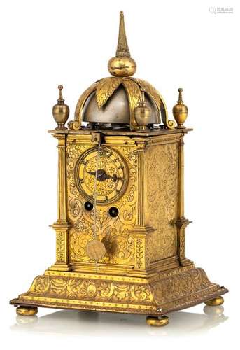 Single-handed Renaissance tower clock. Stamped 