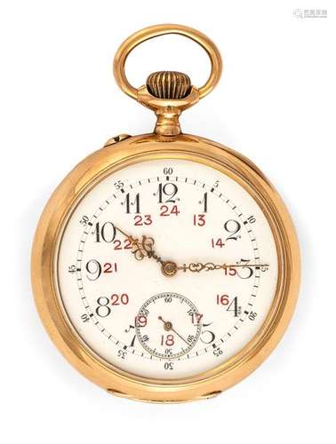 Golden Anchor Chronometer. F. Beer Grüring No. 31076, Biel/Bienne, around 1900. D. 5 cm. Signed J.B.G. on the work, on the cover 