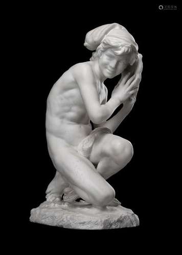 Carpeaux, Jean Baptiste. 1827 - 1875, France, c. 1857/61. H. 63 cm. Neapolitan fisherman's boy. 