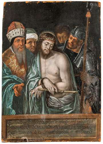 Ligozzi, Jacopo (nach). Verona 1547 - Florenz 1626. 29 x 20.5 cm,o.R. Ecce Homo. Öl/Holz.