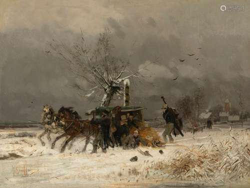 BEZ. H. KAFFMANN. WINTERLANDSCHAFT. 31 X 42 CM.