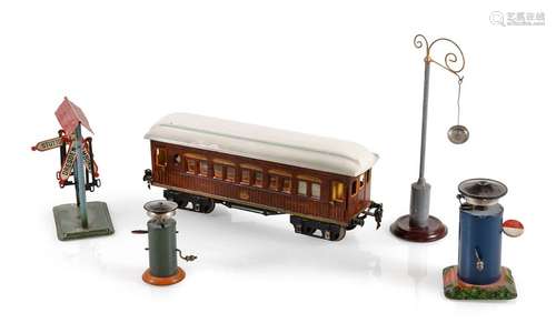 SCHLAFWAGEN. MÄRKLIN, SPUR 0. L. 36 CM.