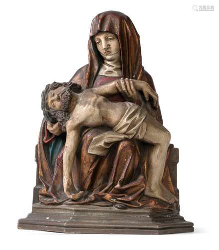 PIETA, 19. JAHRHUNDERT,. KOPIE IM GOTISCHEN STIL. H. 11 CM.