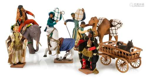 INCLUDING ANNA FEHRLE, KONVOLUT. CRIB FIGURES. H. 23/35 CM. Provenance: Collection of the Stuttgart entrepreneur and art lover Wolfgang Osterloh.