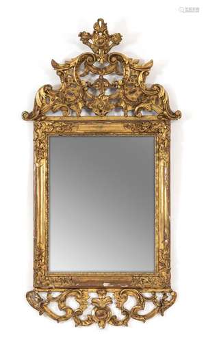 ROCOCO FRAME, 18TH CENTURY. CARVED, STUCCOED AND VERG. 160X82 CM.