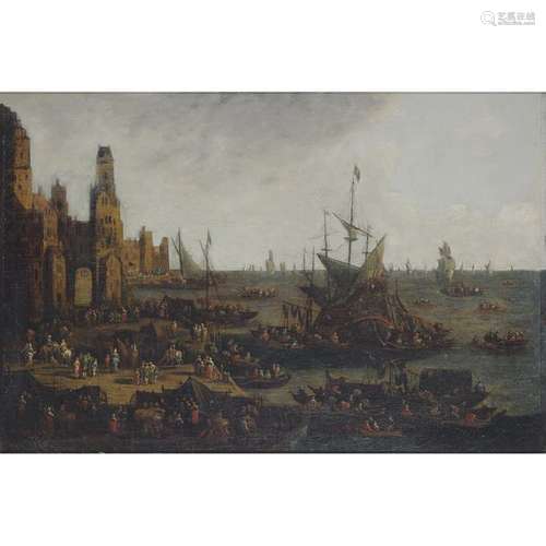 Pieter III Casteels (Anvers, 1684 1749) Port animé…