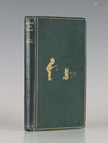 MILNE, A.A. Winnie-the-Pooh. London: Methuen, 1926. First edition, first impression, 8vo (189 x