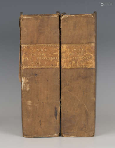 COKE, Thomas. A Commentary on the New Testament. London: for the author, 1803. 2 vols., 4to (279 x
