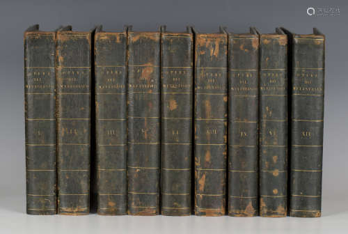 METASTASIO, Pietro. Opere. Paris: la Vedova Herissant, 1780-1782. 9 vols. only (of 12). Large 8vo (