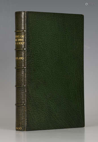 IRELAND, Samuel. Picturesque Views with an Historical Account of the Inns of Court in London and