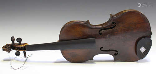 A violin, bearing interior label detailed 'This violin once belonged to David Livingstone and was