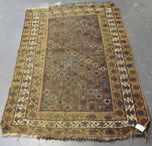 An Afshar rug, South-west Persia, early 20th century, the blue field with overall star motifs,