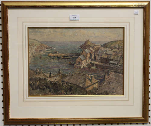 Henry Samuel Merritt - Polperro, Cornwall, early 20th century watercolour, signed, 26.5cm x 36.