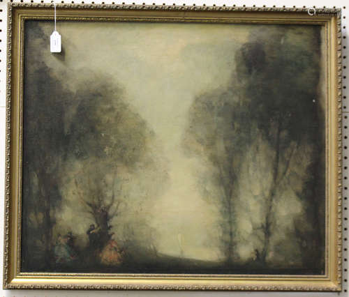 William George Robb - 'By the Lake', early 20th century oil on canvas, signed recto, titled verso,