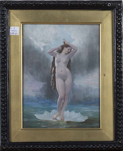 F.A. Philips, after William Adolphe Bouguereau - 'Birth of Venus', oil on panel, signed and dated