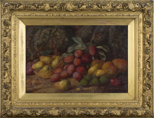 Vincent Clare - Still Life of Pears, Plums and Peaches on a Mossy Bank, and Still Life of Apples,