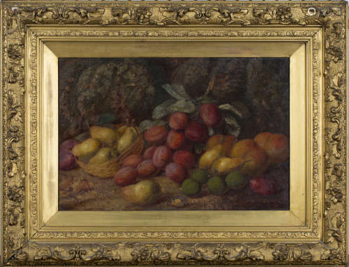 Vincent Clare - Still Life of Pears, Plums and Peaches on a Mossy Bank, and Still Life of Apples,