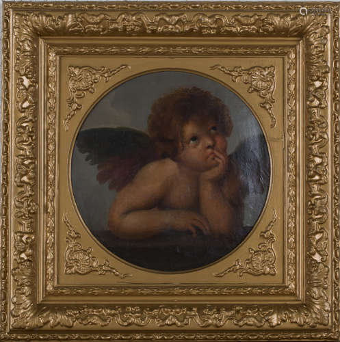 After Raphael - Cherubs (from the Sistine Madonna), a pair of late 18th/early 19th century tondo