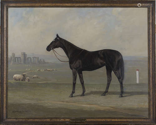 Nevinson Arthur Loraine - 'Aboyeur, Derby Winner, 1913' (Portrait of the Racehorse near Stonehenge),