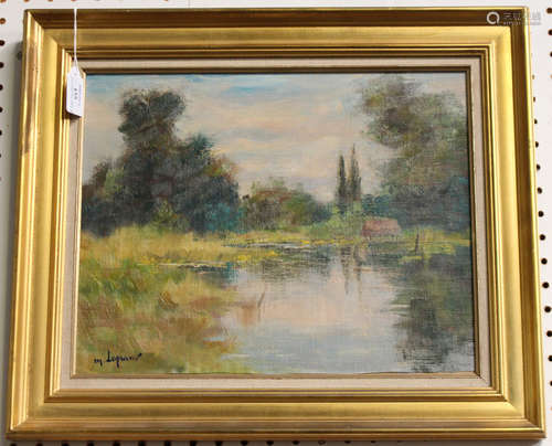 Maurice Legrand - 'Été en Sologne', oil on canvas-board, signed recto, titled and dated 1974