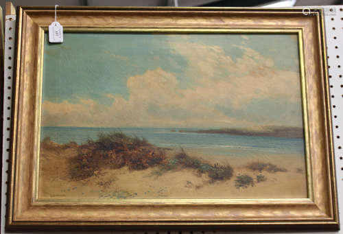 'L. Richards' [Daniel Sherrin] - Coastal Landscape, early 20th century oil on canvas, signed, 39.5cm
