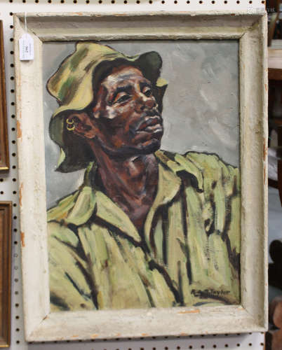 Ruth du Boulay Taylor - 'Kikuyu Garden Boy' (Half Length Portrait of an East African Man), early