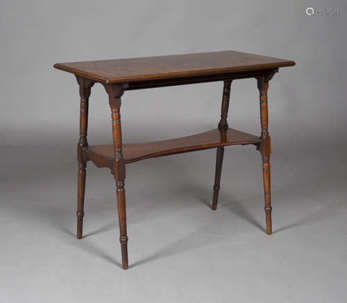 A late Victorian Aesthetic Movement pollard walnut occasional table, in the manner of E.W. Godwin,