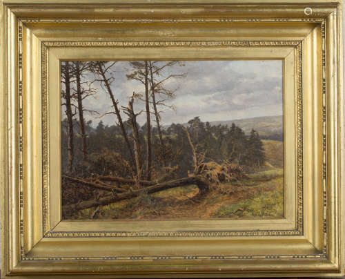Frank Walton - 'Fallen Firs on Holmbury Hill' and 'Spring, Coverwood', a pair of late 19th/early