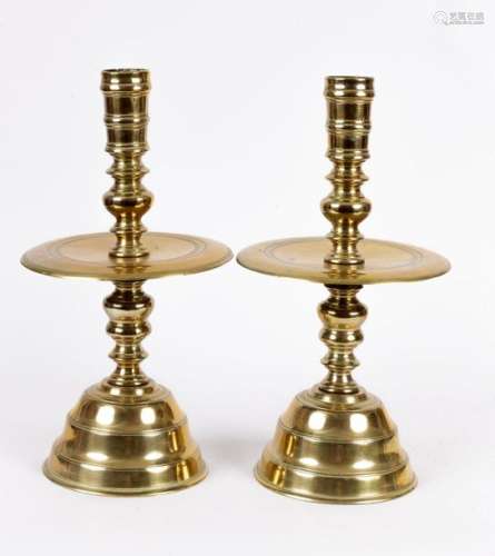 Pair of large brass
