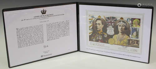 A Westminster Mint 70th Anniversary of the Coronation 1937-2007 gold sovereign presentation cover,