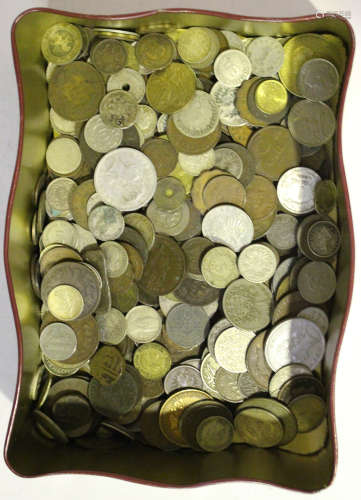 A collection of 18th, 19th and 20th century world coinage.