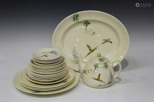 A Royal Doulton 'The Coppice' pattern part service, including two tureens and covers, coffee cups