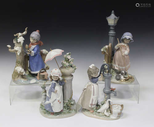 Four Lladro figures representing the seasons, comprising Glorious Spring, No. 5284, Summer On The