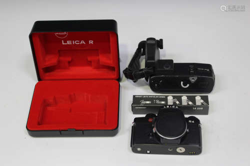 A Leica R4 camera body, serial No. 1662974, with original fitted case, cardboard box and