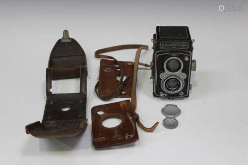 A Franke & Heidecke Rolleiflex twin lens reflex camera, serial No. '662588', with Tessar 1:3.5 f=7.