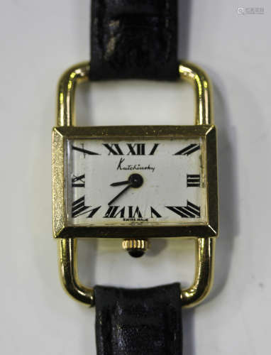 A Chopard 18ct gold cased lady's wristwatch, retailed by Kutchinsky, with signed jewelled