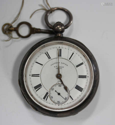 A Waltham silver keywind open-faced gentleman's pocket watch, the signed movement numbered '