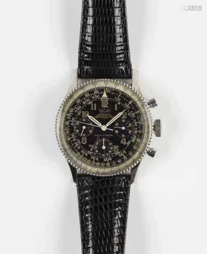 A rare Breitling Aopa Navitimer stainless steel cased gentleman's chronograph wristwatch, circa