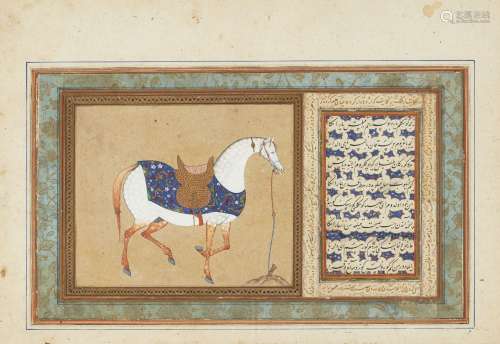 A calligraphic page from an Aq Qoyunlu divan of ‘Ali Shir Nava’i, from a manuscript signed by the