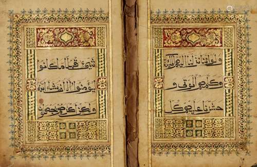 Juz 8 of a Qur'an, China, late 16th century, 58ff., with 5ll. of black Muhaqqaq script within red