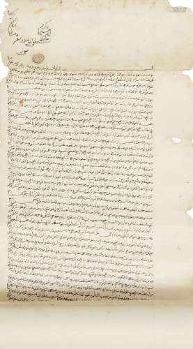 A long legal document, Damietta, Nile Delta, Egypt, dated beginning Rajab 1206AH/February 1792AD,