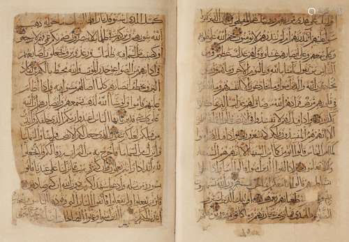A Mamluk Qur'an section, late 13th-early 14th century, comprising Qur'an II (sura al-baqara), vv.