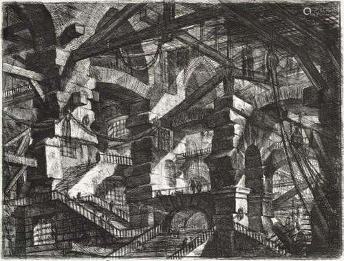 Giovanni Battista Piranesi, Italian 1720-1778- The Gothic Arch, plate 14 from Carceri d’Invenzioni,,