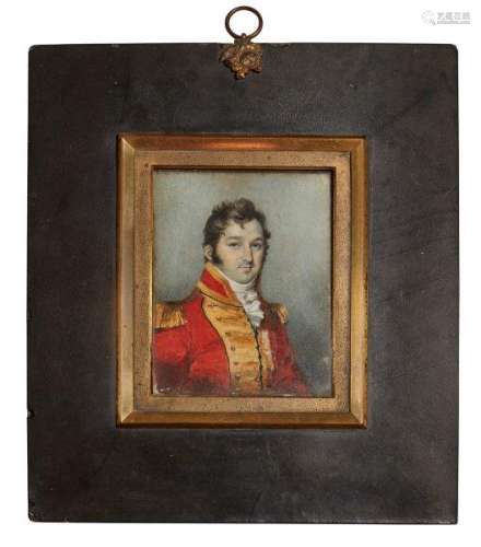 British School, early-mid 19th century- Portrait miniature of a British officer, traditionally