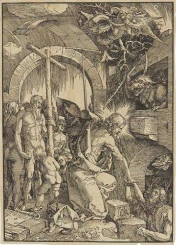 After Albrecht Dürer, German 1471-1528- Christ in Limbo, from The Large Passion, c.18th century;